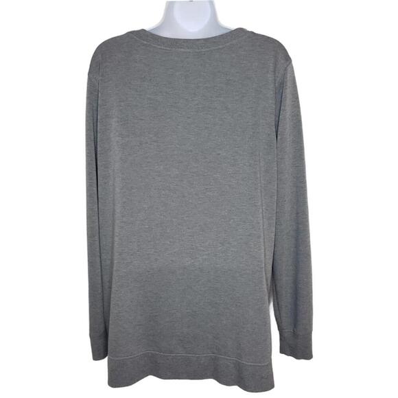 C. Wonder Women's Embroidered Time to Wine Down Grey Pullover Sweater(1762) - Picture 3 of 6